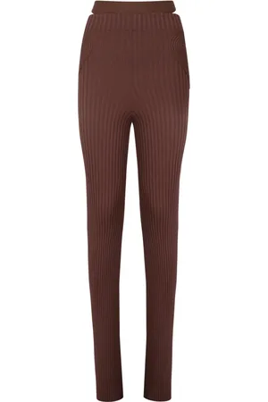 ANDREA ADAMO Bukser, Dame, Brun, S, Uld, Leggings