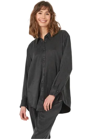 Elton Bluser & Skjorter, Dame, Sort, XL, Uld, Rosy Shirt