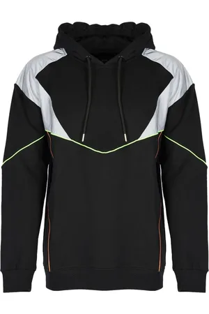 Les Hommes Sweathshirts & Hoodies, Herre, Sort, XL, Bomuld, Bluza Oversize