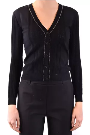 Moschino Strik, Dame, Sort, XS, Uld, Cardigan