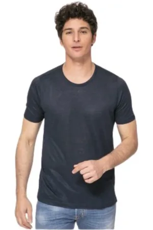 Gran Sasso Top, Herre, Blå, XL, Linned, T-shirts