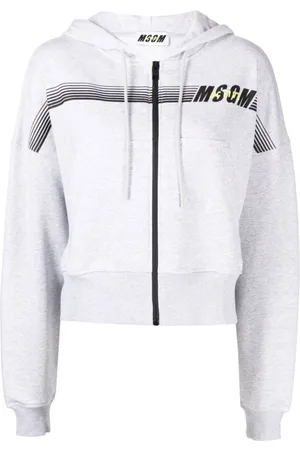 Msgm Sweathshirts & Hoodies, Dame, Grå, M, Zip Hoodie