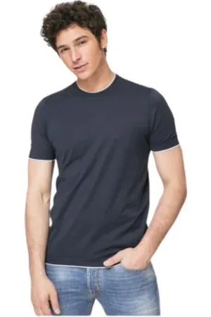 Gran Sasso Top, Herre, Blå, M, Bomuld, T-shirt