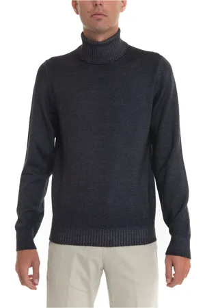 Gran Sasso Strik, Herre, Grå, 3XL, Uld, Turtleneck Pullover