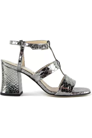 GIAMPAOLO VIOZZI Sko, Dame, Grå, 37 EU, Pitone Print Sandal