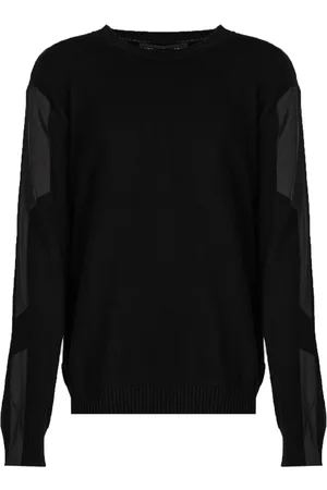 Les Hommes Strik, Herre, Sort, 2XL, Bomuld, Sweater