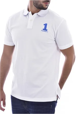 Hackett Top, Herre, Hvid, XS, Bomuld, Pique Pique with embroidered logo