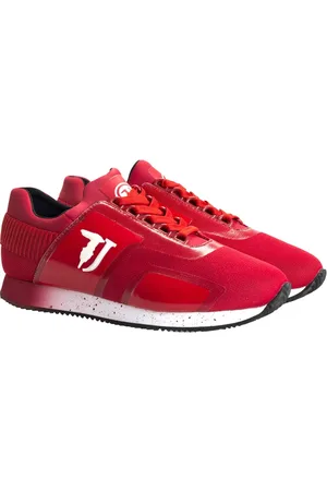 Trussardi Sko, Herre, Rød, 40 EU, Uld, Sneakers - 77A00154