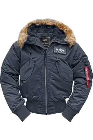 Alpha Industries Jakke, Herre, Blå, M, Polyester, 45P Hooded Jacket