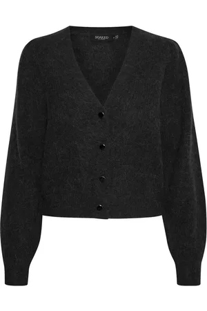 Soaked in Luxury Strik, Dame, Sort, XL, Uld, Cardigans