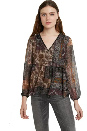 Desigual Bluser & Skjorter, Dame, Brun, XS, Blouse