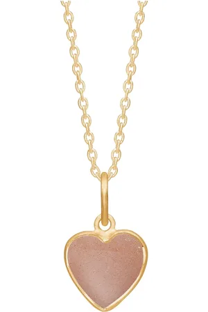 Frk Lisberg Tilbehør, Dame, Gul, S, Ayaecklace Peach Moonstone