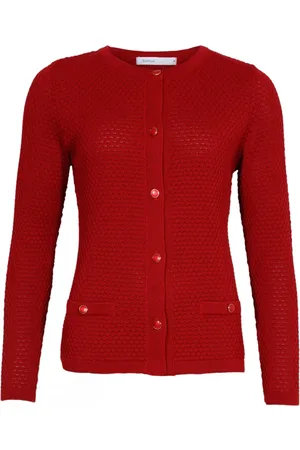 Skovhuus Strik, Dame, Rød, 3XL, Bomuld, Cardigans
