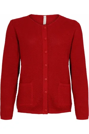 Skovhuus Strik, Dame, Rød, M, Bomuld, Cardigan