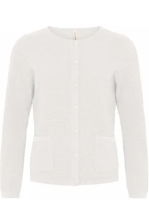 Skovhuus Strik, Dame, Hvid, XL, Bomuld, Cardigans