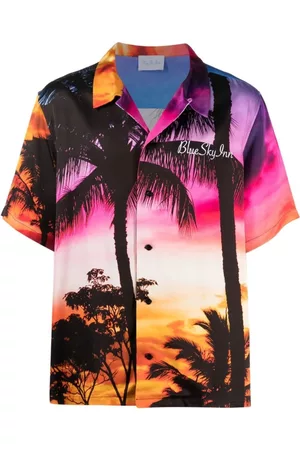 BLUE SKY INN Skjorte, Herre, Lyserød, S, Uld, Short Sleeve Bluser