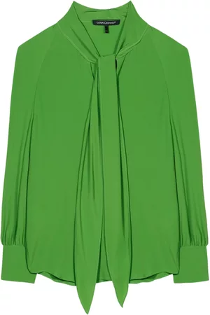 eksistens Ikke kompliceret affjedring Lange billig bluser for kvinder i grøn farve | FASHIOLA.dk