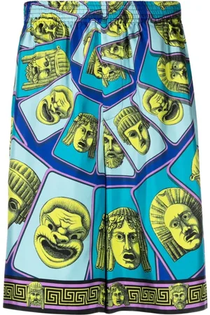 VERSACE Shorts, Herre, Blå, M, Bomuld, Lange shorts