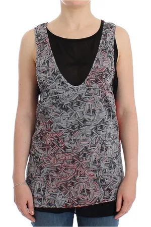 Costume National Top, Dame, Sort, L, Polyester, Ærmeløs top