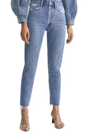 AGOLDE Jeans, Dame, Blå, W25, Jamie High Rise Classic Fit en Livestream