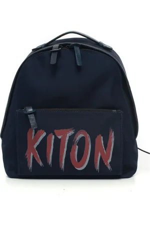 Kiton Taske, Herre, Blå, ONE SIZE, Læder, Læder- og Cordura-rygsæk