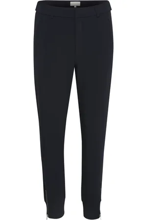 INWEAR Bukser, Dame, Blå, XS, Uld, Slim Fit Bukser