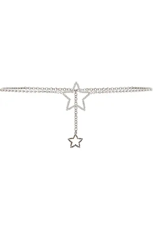 Alessandra Rich Tilbehør, Dame, Grå, ONE SIZE, Pyntet Metal Star Belt
