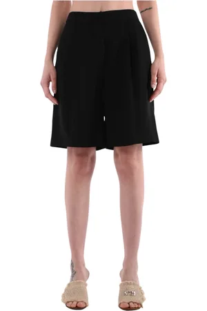 SIMONA CORSELLINI Shorts, Dame, Sort, S, Uld, Casual Shorts