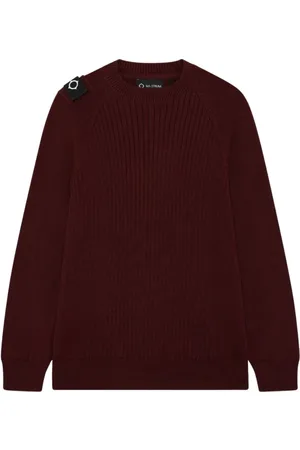 MA.STRUM Strik, Herre, Rød, M, Uld, Besætningshalsstrik