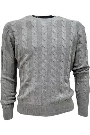 CASHMERE COMPANY Sweathshirts & Hoodies, Herre, Grå, 3XL, Uld, Mænd flettet sweater