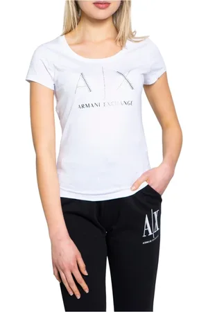 Armani Exchange Top, Dame, Hvid, XS, T-shirts-udskrivning