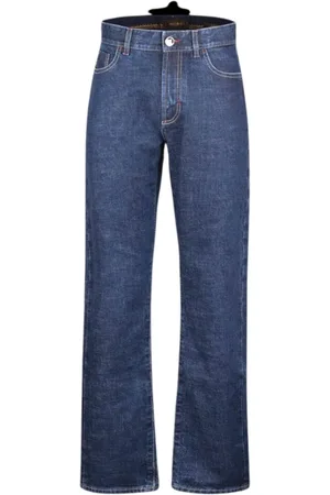 MOORER Jeans, Dame, Blå, S, Denim, Lige jeans