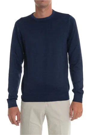 Gran Sasso Strik, Herre, Blå, 5XL, Uld, Round-hals pullover