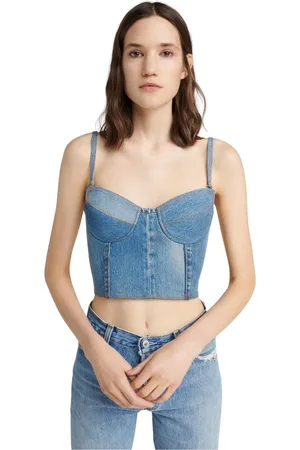 RE/DONE Top, Dame, Blå, XS, Uld, top