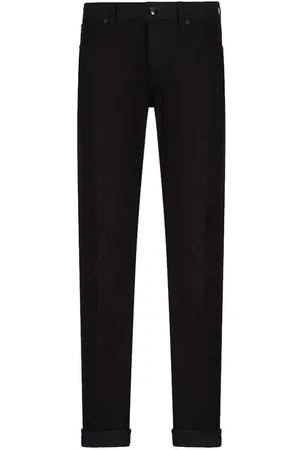 Emporio Armani Bukser, Herre, Sort, W33 L32, Bomuld, Slim-fit Bukser