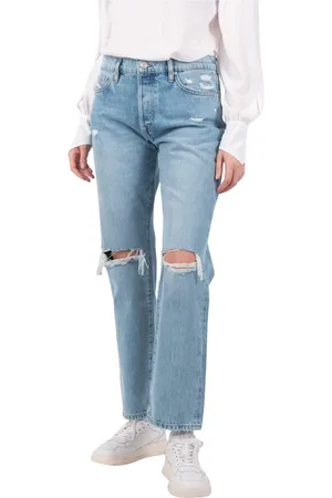 Frame Jeans, Dame, Blå, W30, Bomuld, Straight Jeans