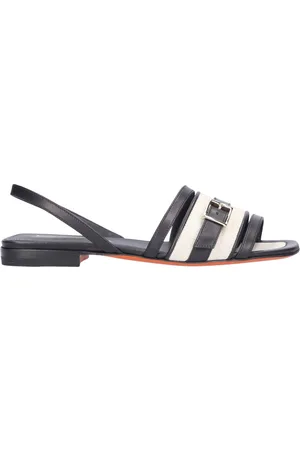 santoni Sko, Dame, Sort, 35 1/2 EU, Flade sandaler