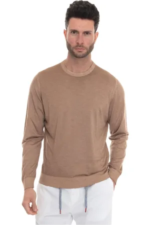 Kiton Strik, Herre, , 2XL, Cashmere, Rundhalset Pullover