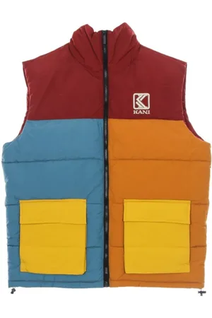 Karl Kani Jakke, Herre, Blå, XS, Uld, Bloker puffer vest