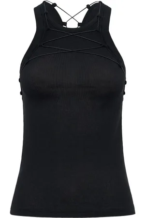 DION LEE Top, Dame, Sort, S, Bomuld, Ærmeløse toppe