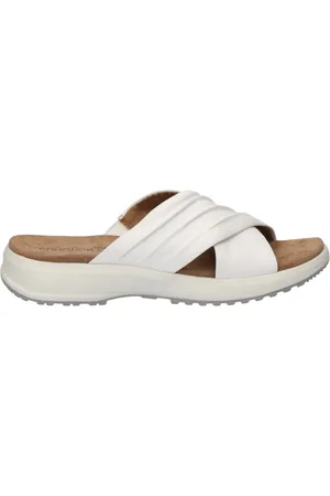 Caprice Sko, Dame, Hvid, 36 EU, Læder, casual open slippers