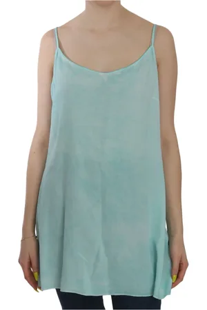 ERMANNO SCERVINO Top, Dame, Blå, L, Ærmeløs Spaghetti Kjole Bluse