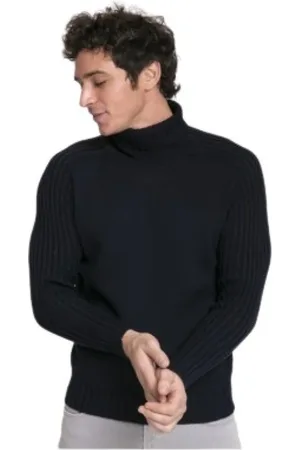 Gran Sasso Strik, Herre, Blå, 3XL, Uld, Strik