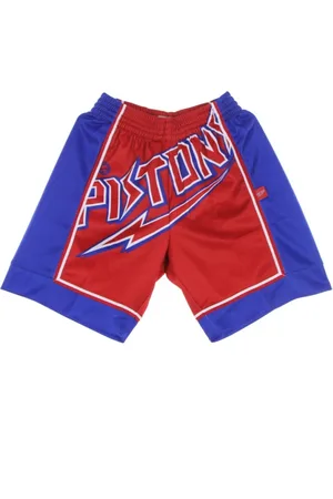 Mitchell & Ness Sport, Herre, Rød, M, Basketball shorts mand nba stort ansigt sprængt mode korte hårdt træ klassikere detpis