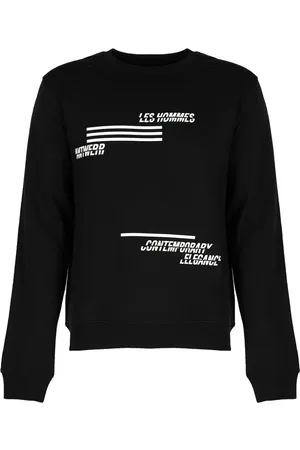 Les Hommes Sweathshirts & Hoodies, Herre, Sort, 3XL, Bomuld, Bluse