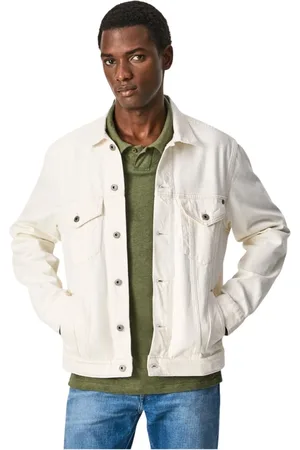 Pepe Jeans Jakke, Herre, Hvid, XL, Denim, Pinner Hunder Jeans