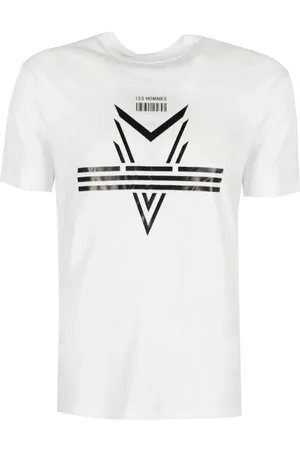 Les Hommes Top, Herre, Hvid, 2XL, Bomuld, T-shirt; dart;