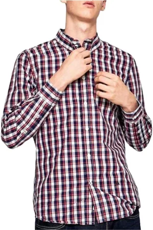 Pepe Jeans Skjorte, Herre, Blå, S, Bomuld, Afslappede skjorter