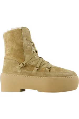 Gia Borghini Sko, Dame, , 40 EU, Læder, Chunky Sole Lace-Up Støvler i læder