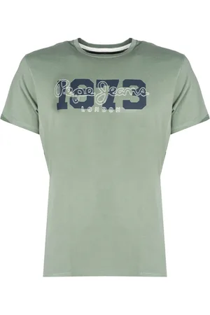 Pepe Jeans Top, Herre, Grøn, 2XL, Bomuld, T-shirt; Andres;